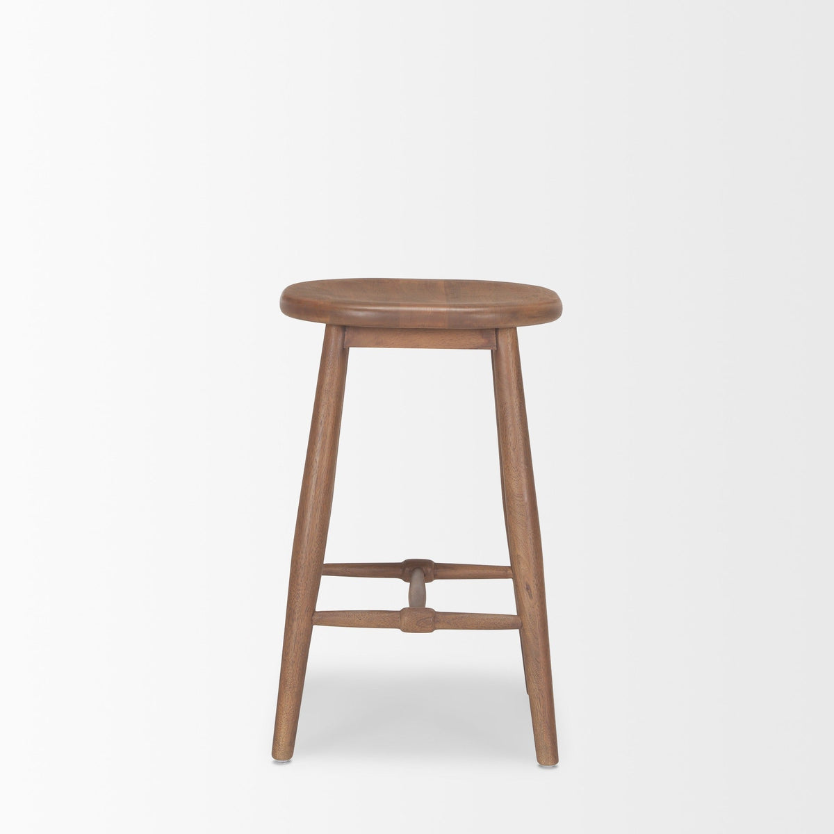 Ernest Medium Brown Wood Counter Stool - Dekor Butik
