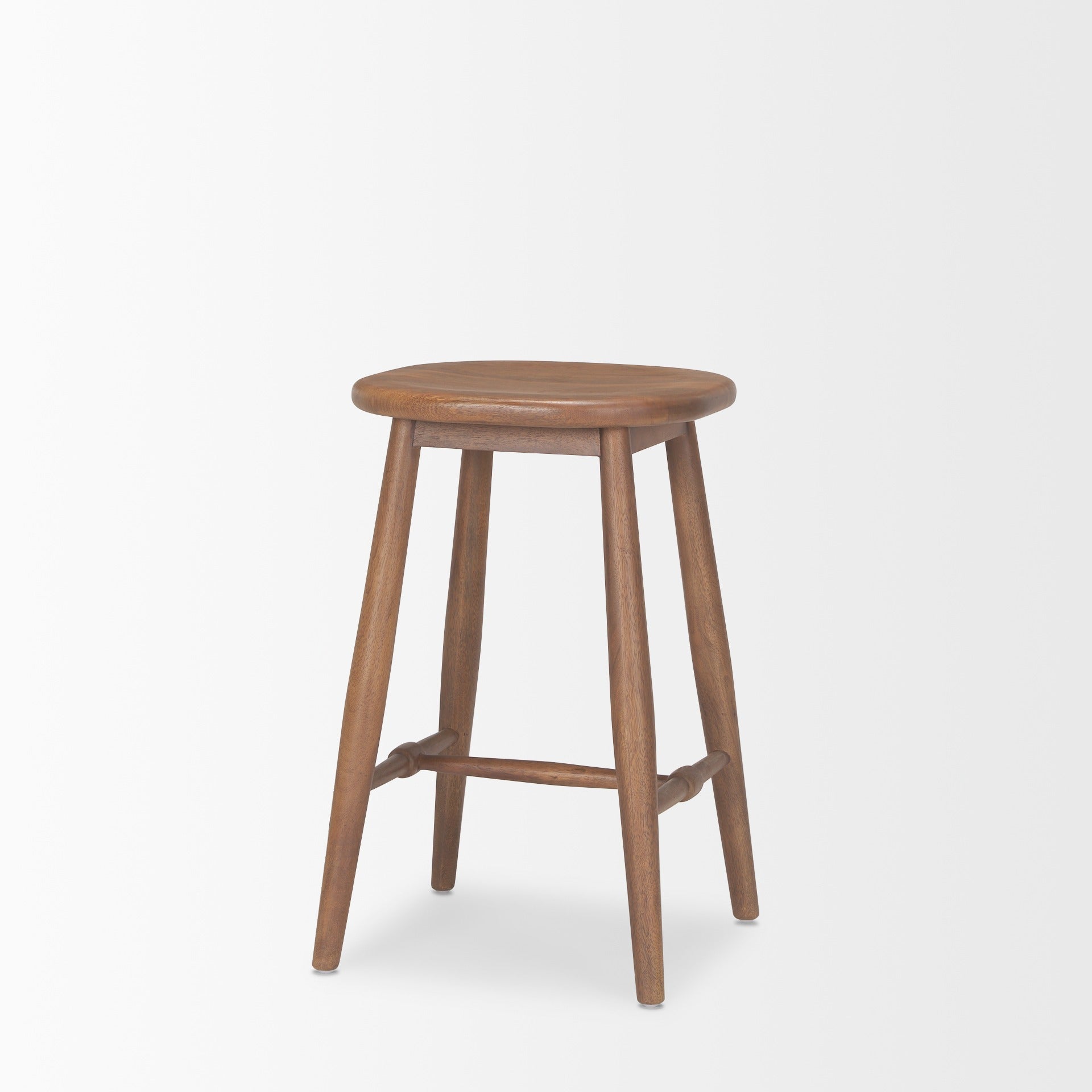 Ernest Medium Brown Wood Counter Stool - Dekor Butik