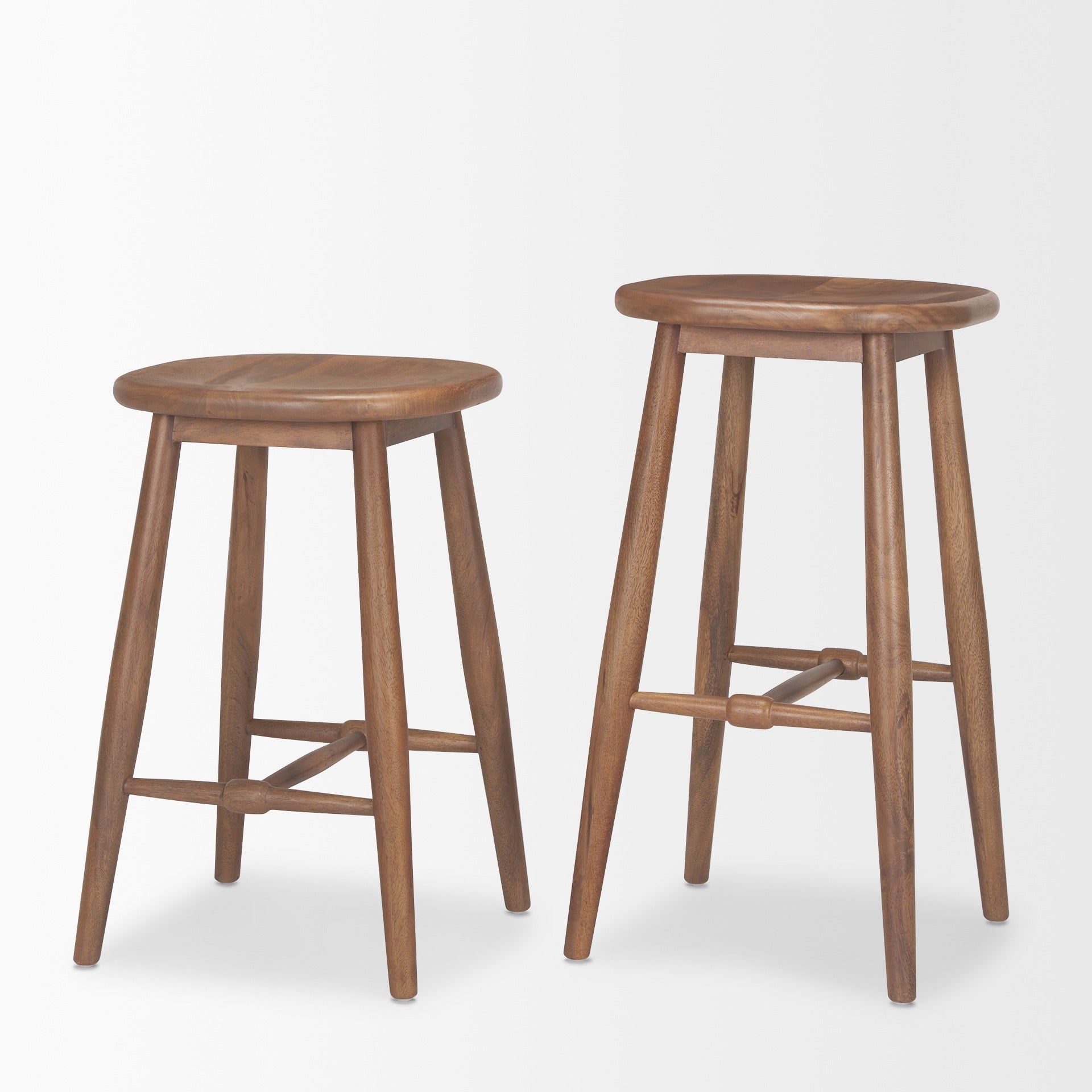 Ernest Medium Brown Wood Counter Stool - Dekor Butik