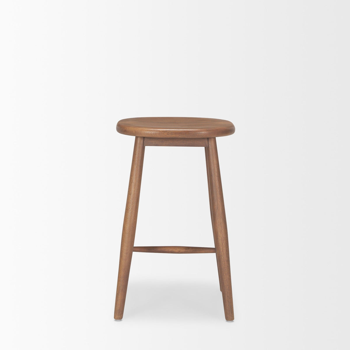 Ernest Medium Brown Wood Counter Stool - Dekor Butik