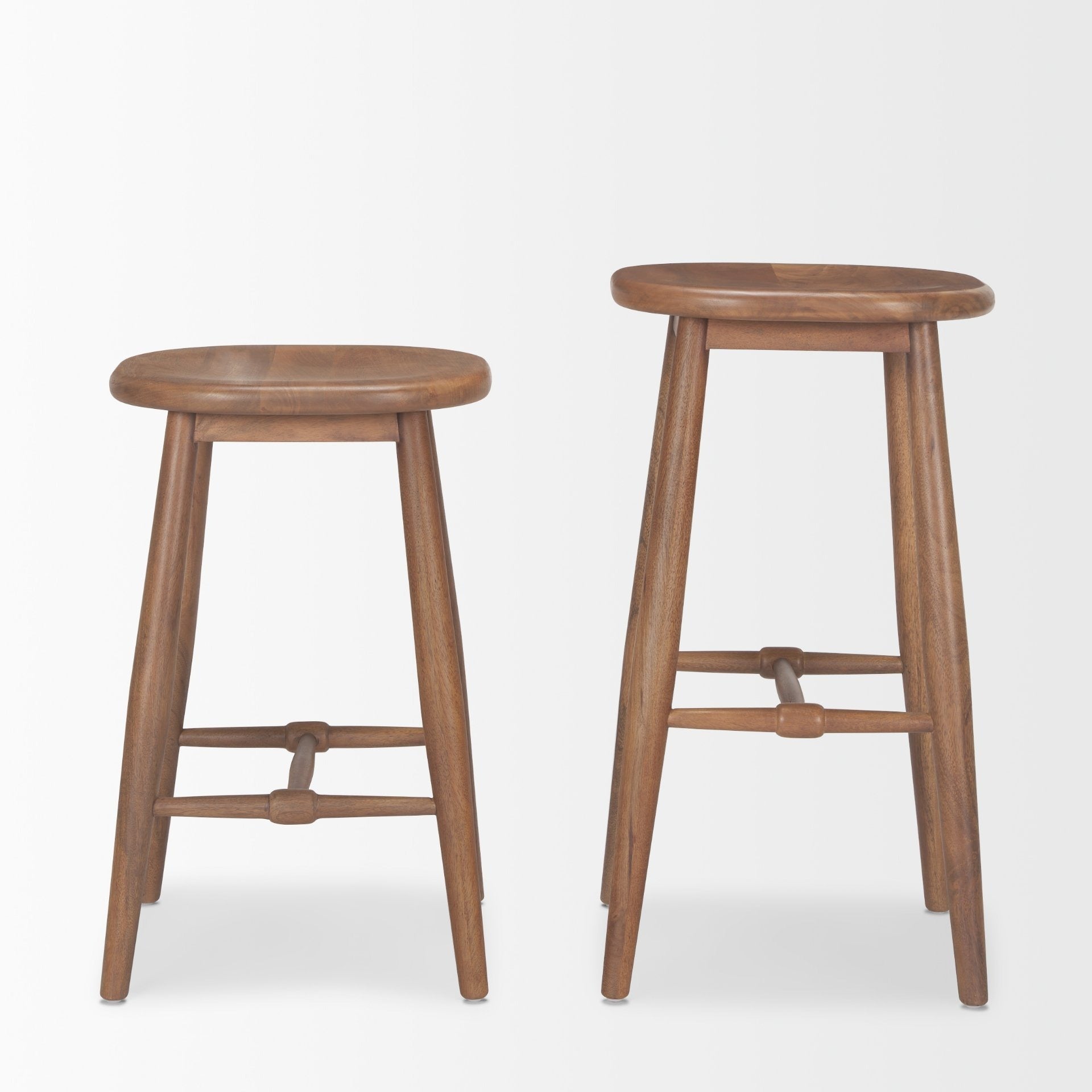 Ernest Medium Brown Wood Counter Stool - Dekor Butik