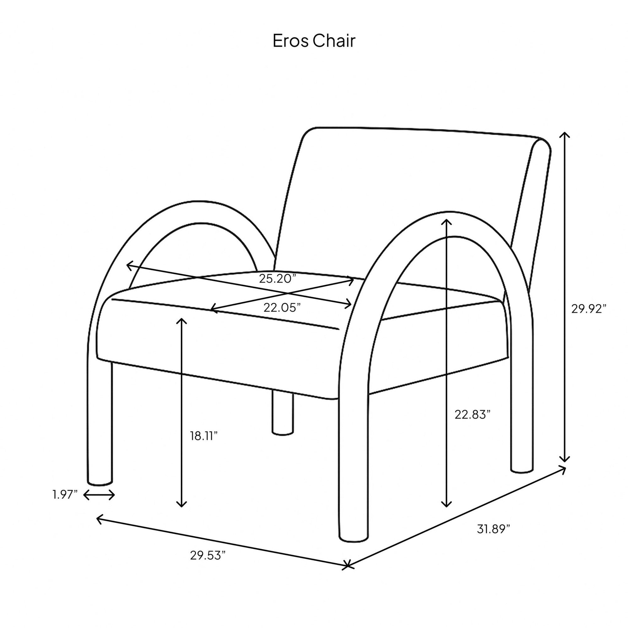 baseEros Chair - Shaggy Sand - Dekor Butik
