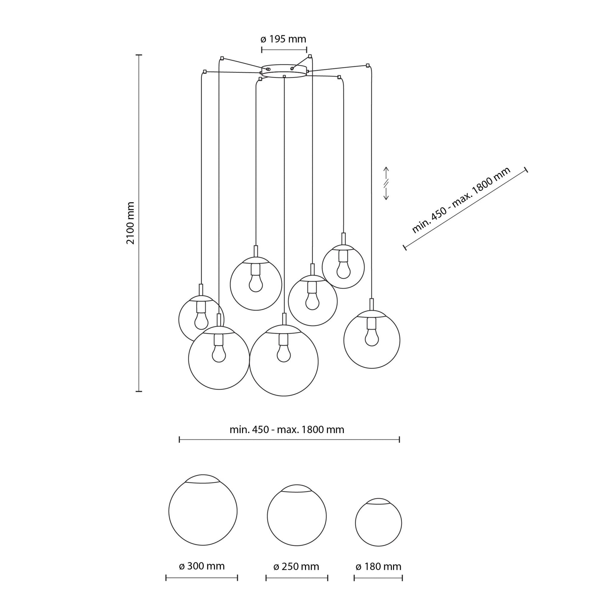 ESME Mix Scandinavian Pendant Light 7 - Dekor Butik