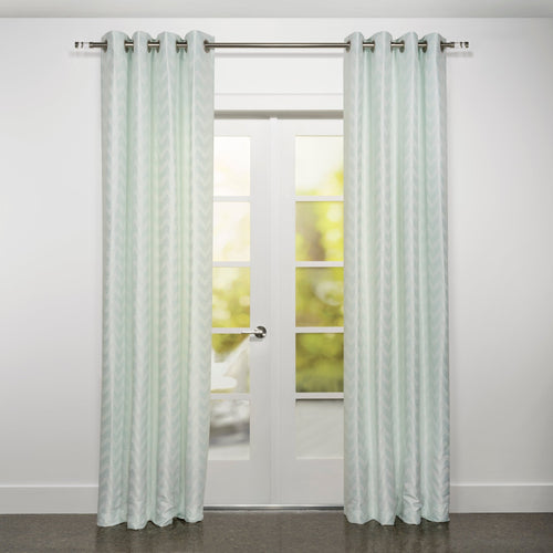 CurtainsEtna Chevron Jacquard Design Grommet Curtain - Dekor Butik