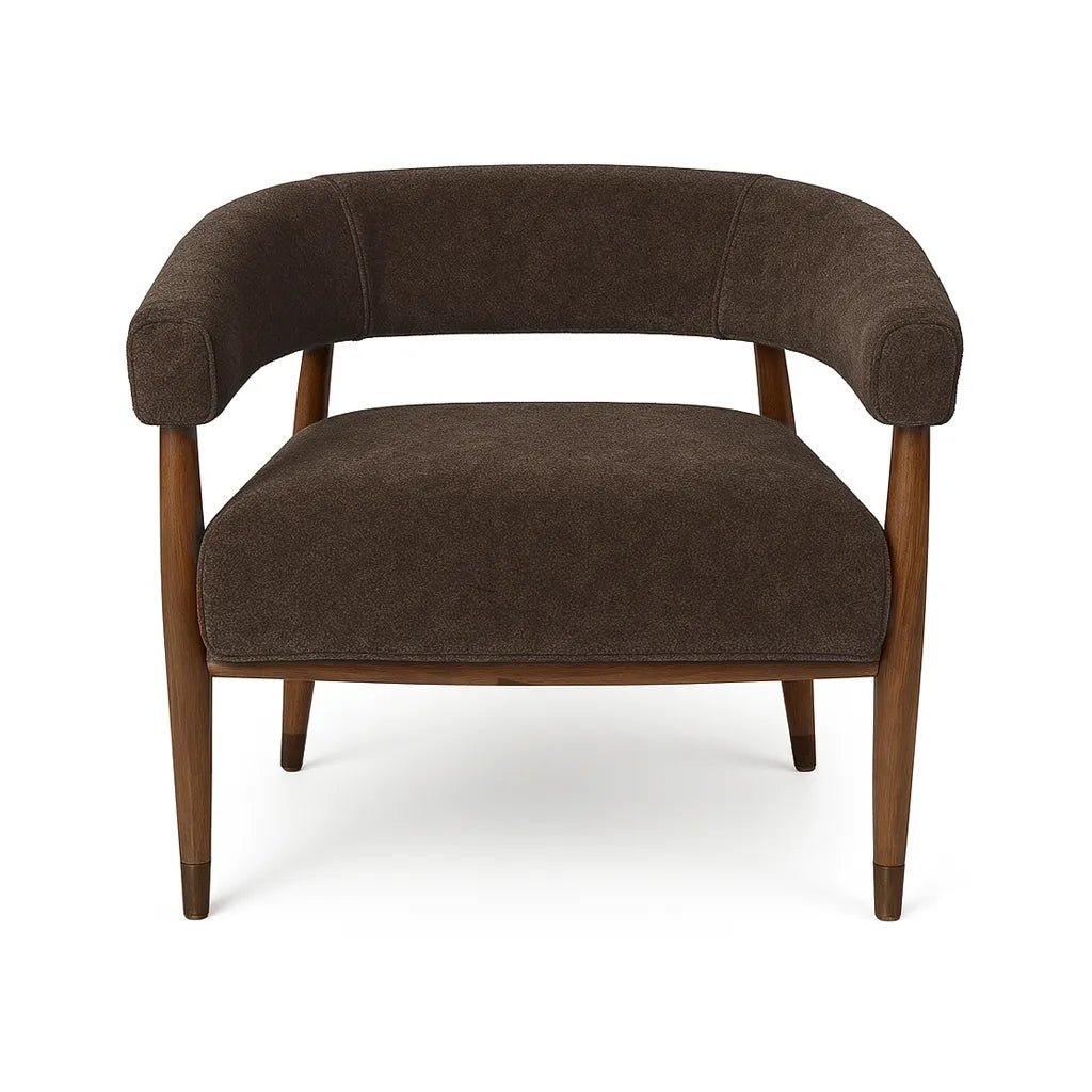 Everest Chair - Dark Base - Velvet Coffee - Dekor Butik