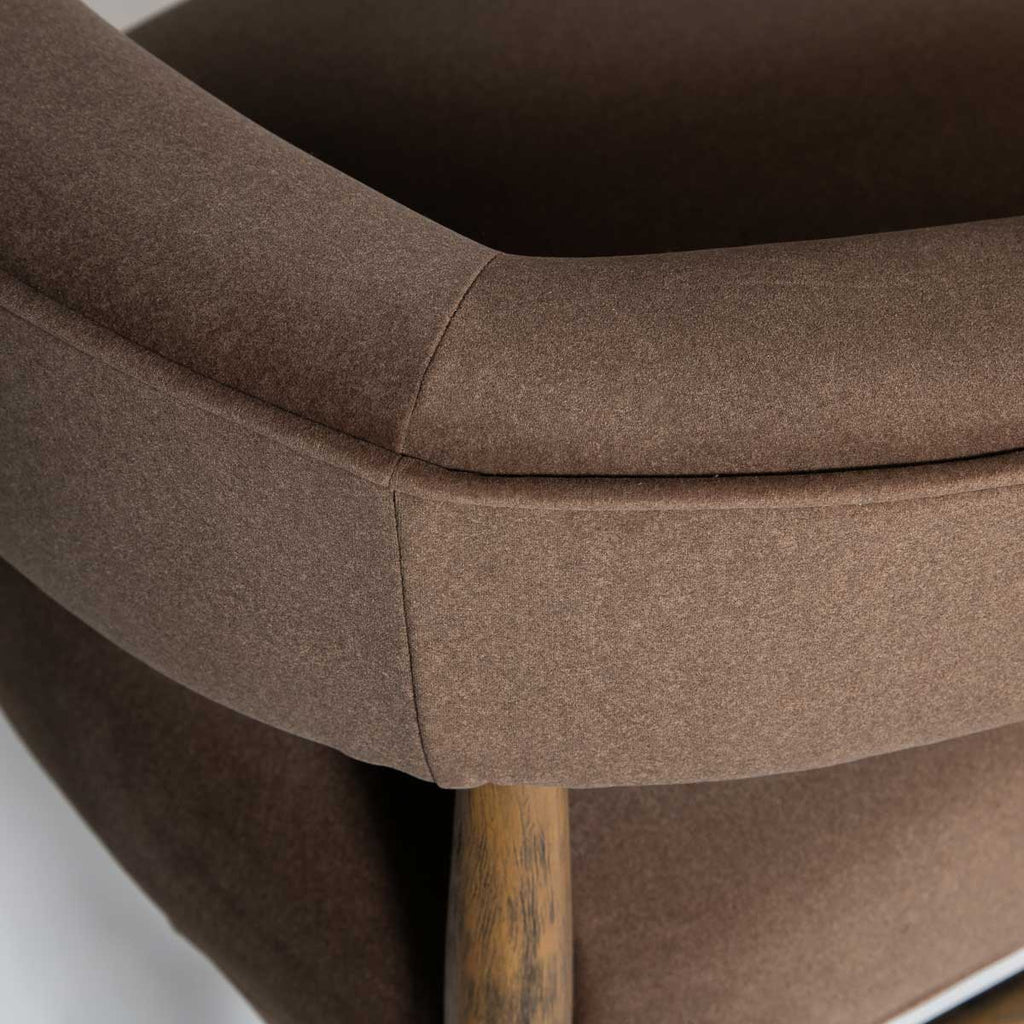 Everest Chair - Dark Base - Velvet Coffee - Dekor Butik