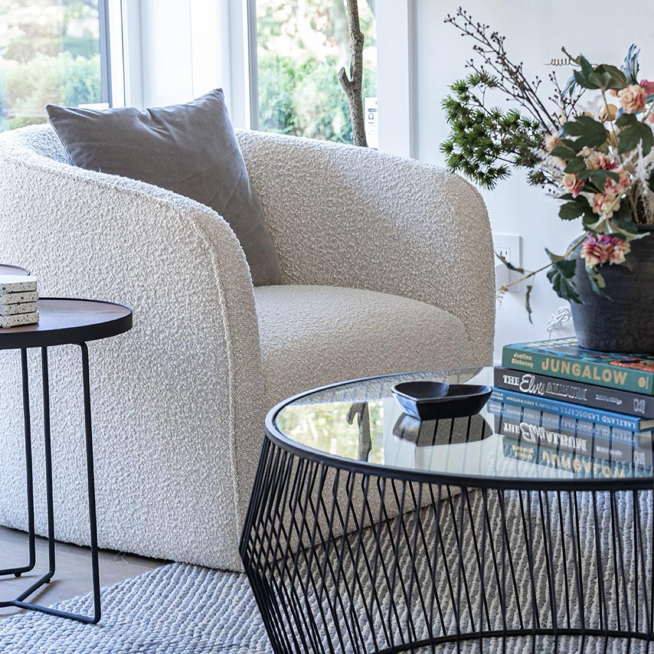 baseEvita Chair - Cream Boucle - Dekor Butik