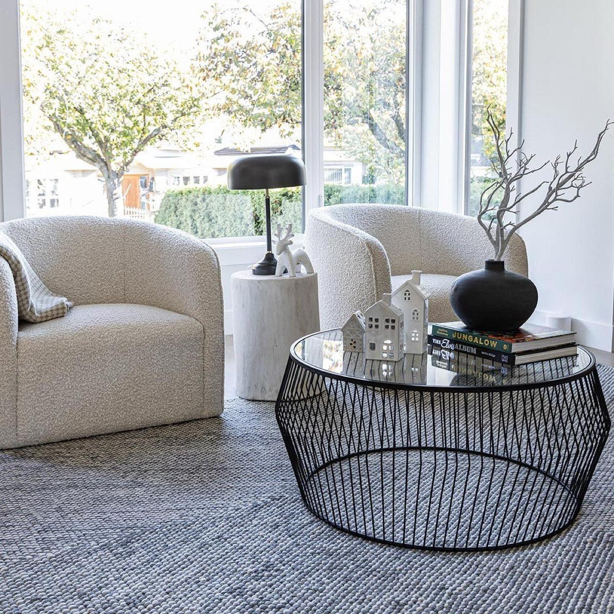 baseEvita Chair - Cream Boucle - Dekor Butik