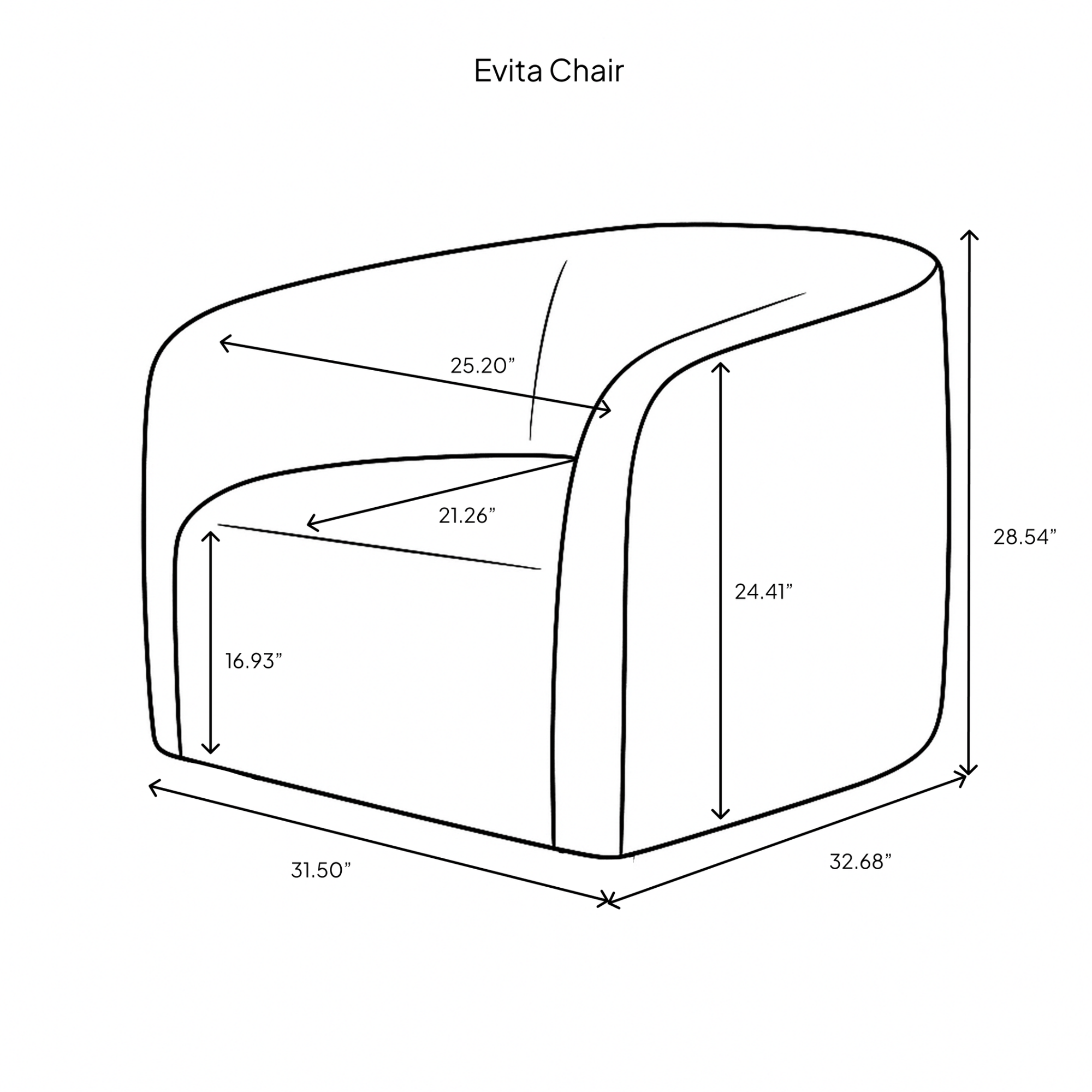 baseEvita Chair - Truffle - Dekor Butik