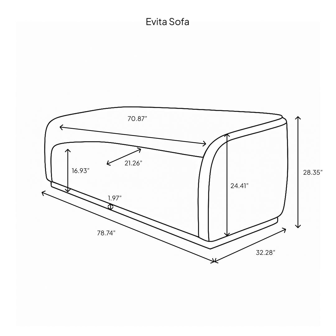 baseEvita Sofa - Truffle - Dekor Butik