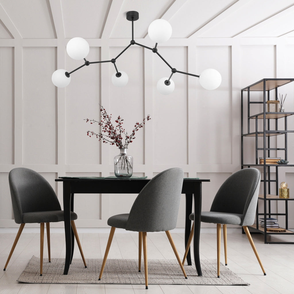FAIRY Black Scandinavian Ceiling Lamp 6 - Dekor Butik