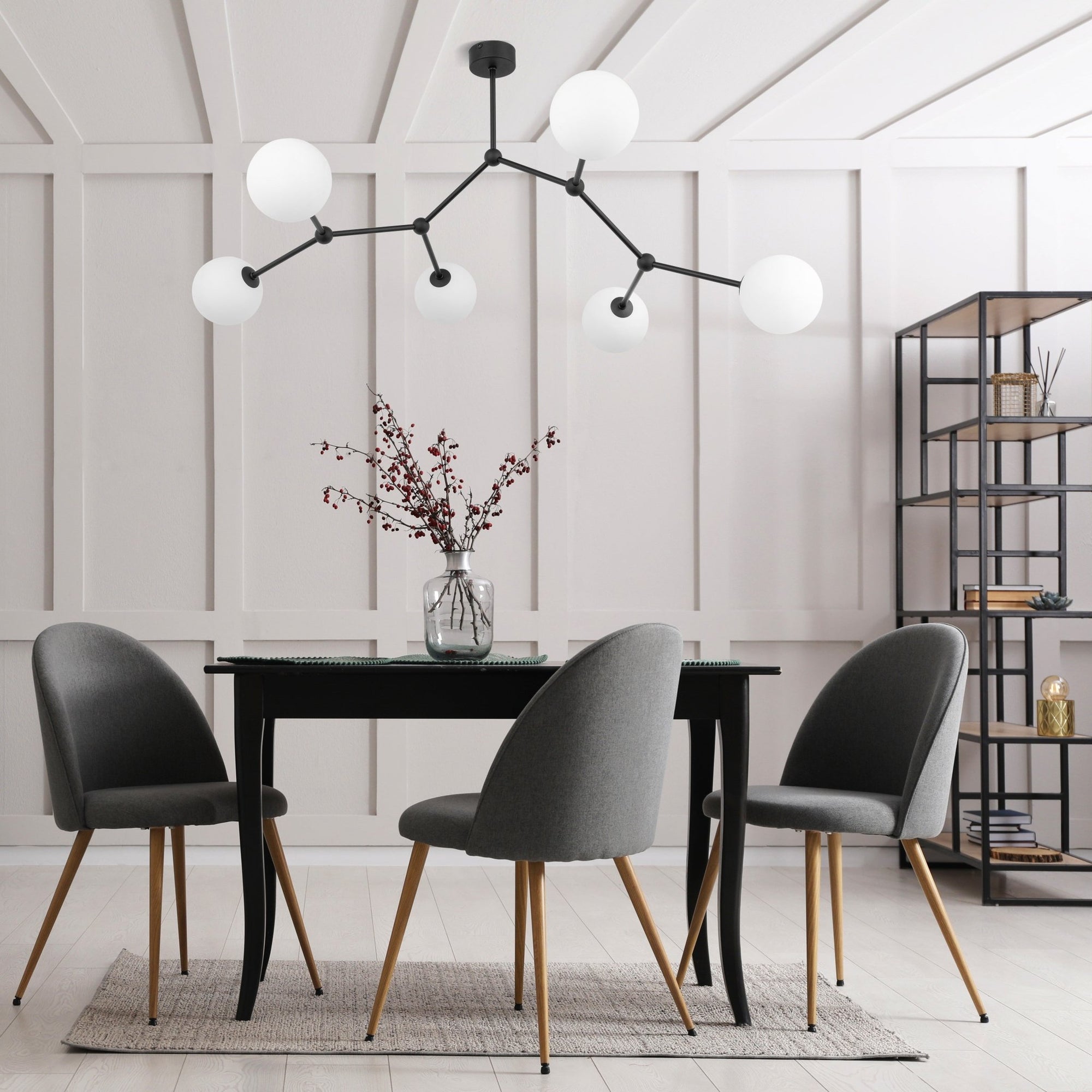 FAIRY Black Scandinavian Ceiling Lamp 6 - Dekor Butik
