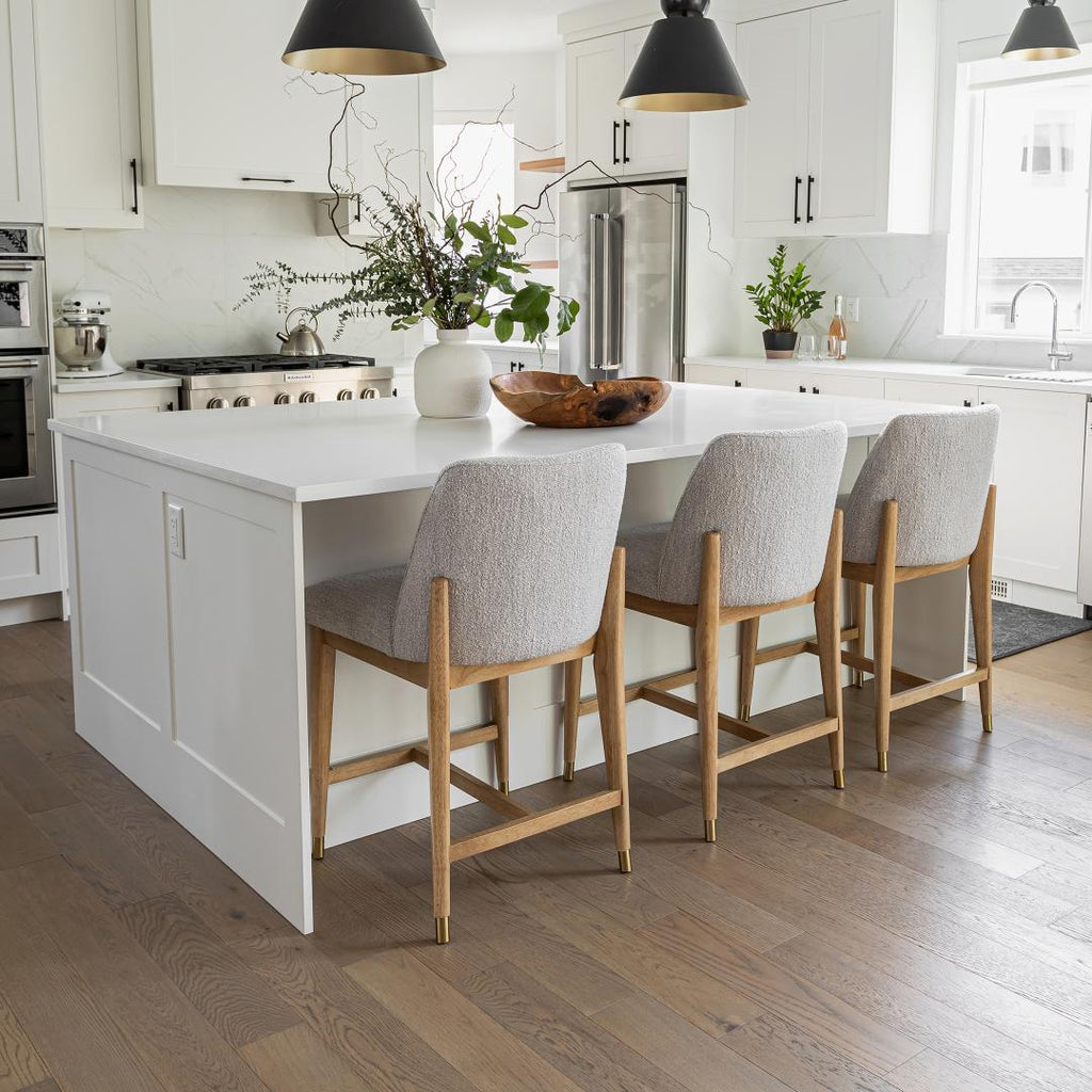 baseFawcett Counter Stool - Taupe Boucle - Blonde - Dekor Butik