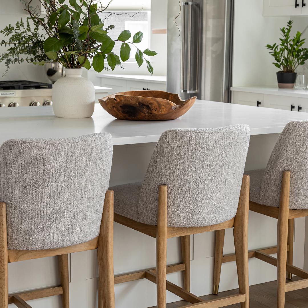 baseFawcett Counter Stool - Taupe Boucle - Blonde - Dekor Butik