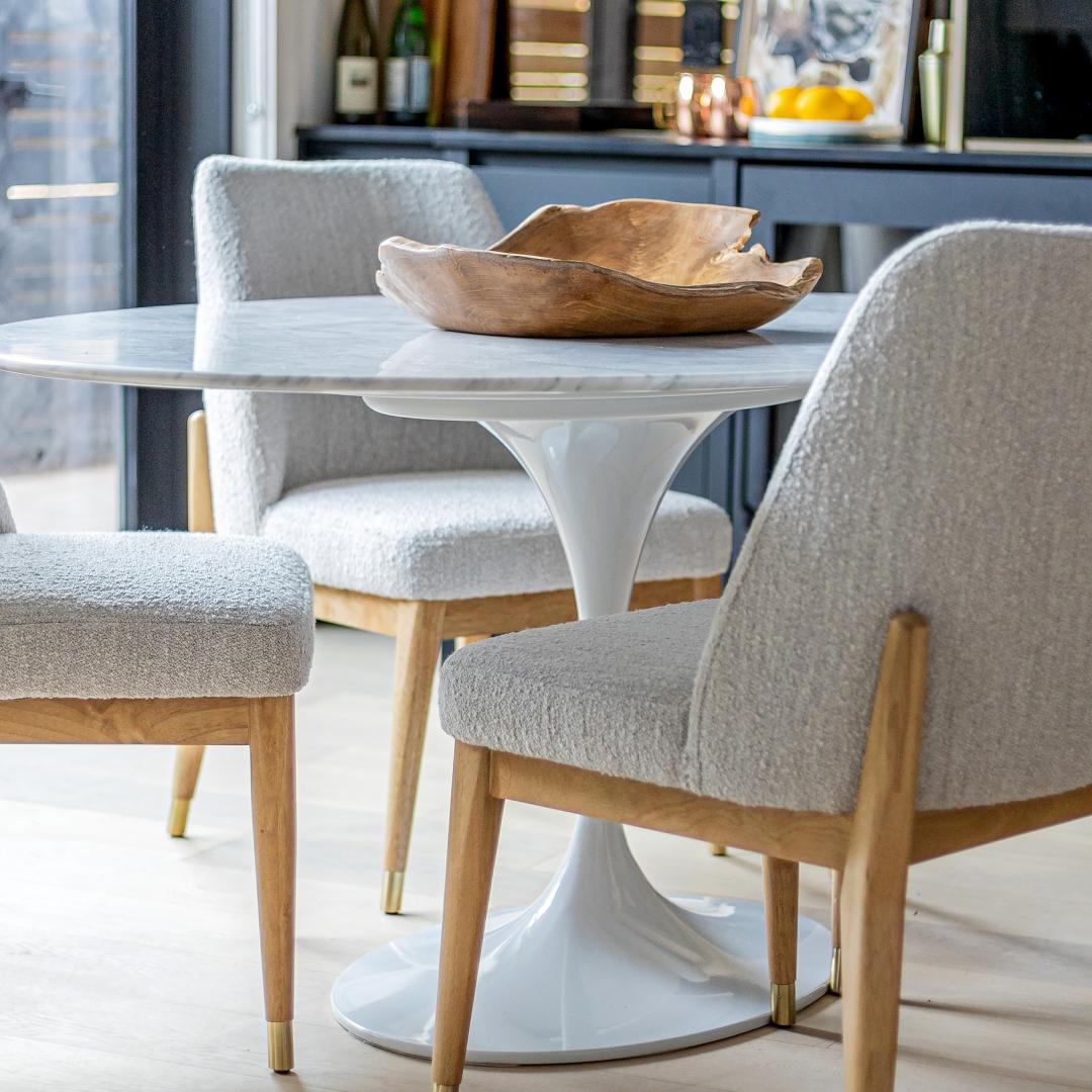 baseFawcett Dining Chair - Taupe Boucle - Dekor Butik