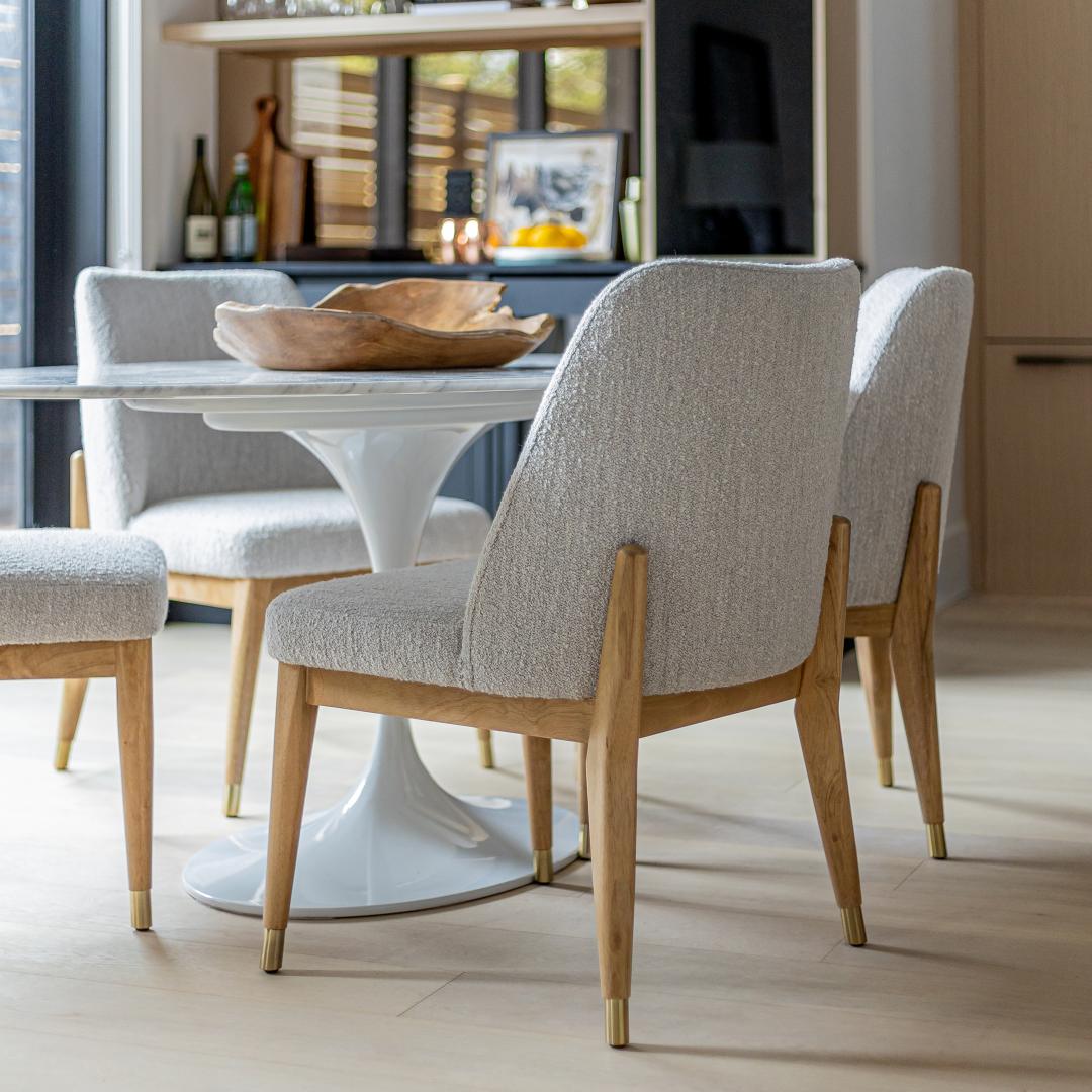 baseFawcett Dining Chair - Taupe Boucle - Dekor Butik