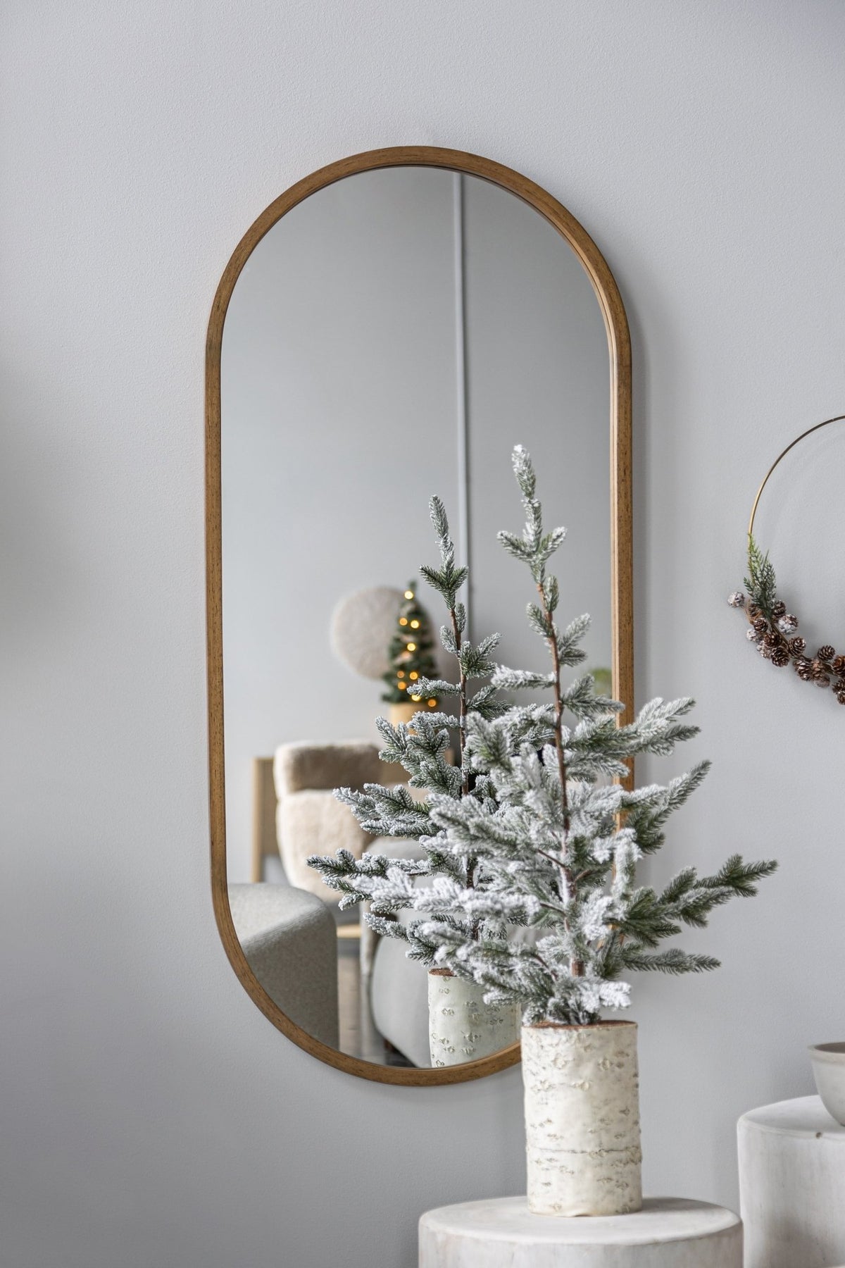 Fawn Oval Mirror - Large - Dekor Butik