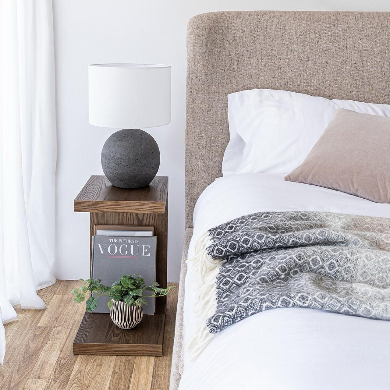 baseFaye King Bed Short - Perfect Taupe - Dekor Butik