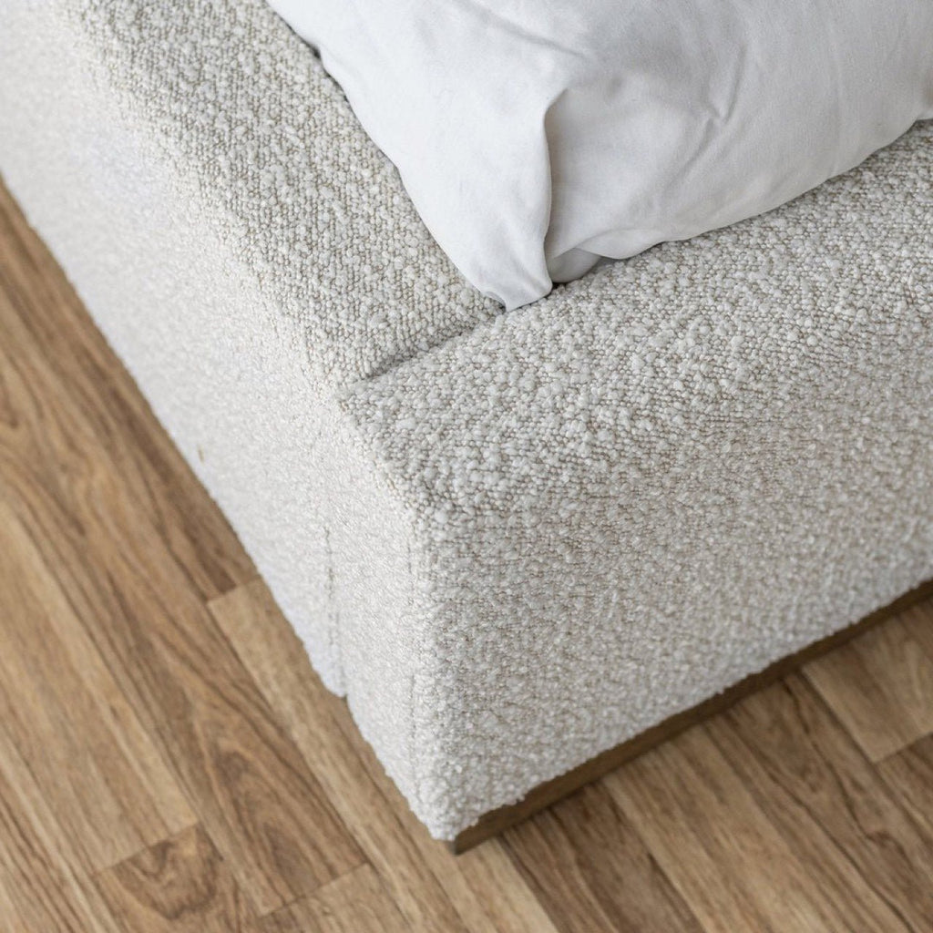 baseFaye Queen Bed - Off White - Dekor Butik