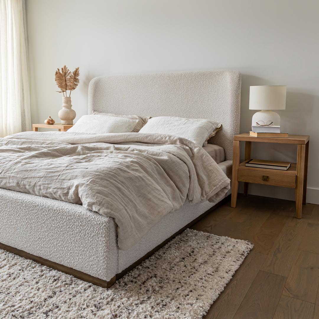 baseFaye Queen Bed Short - Off White - Dekor Butik