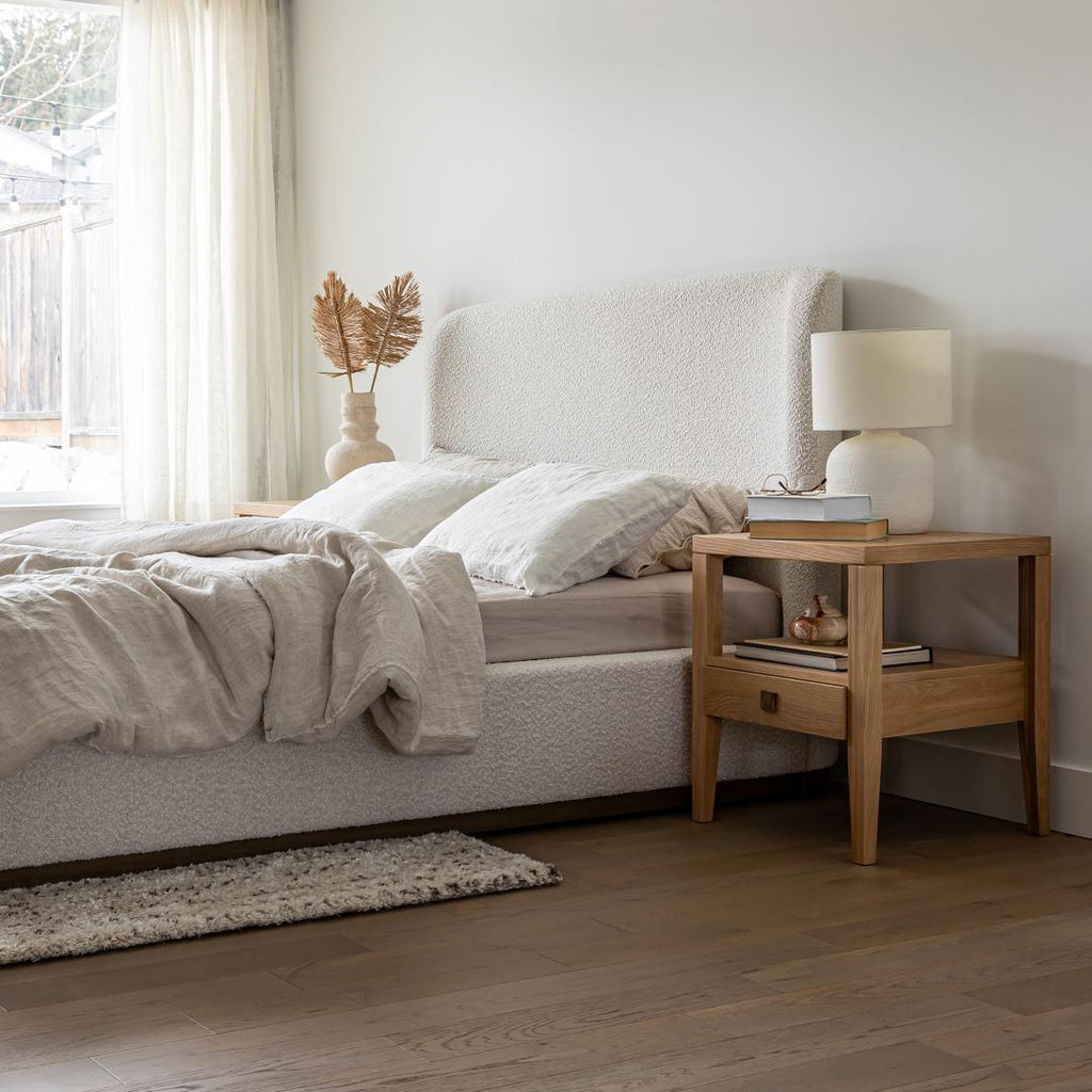 baseFaye Queen Bed Short - Off White - Dekor Butik
