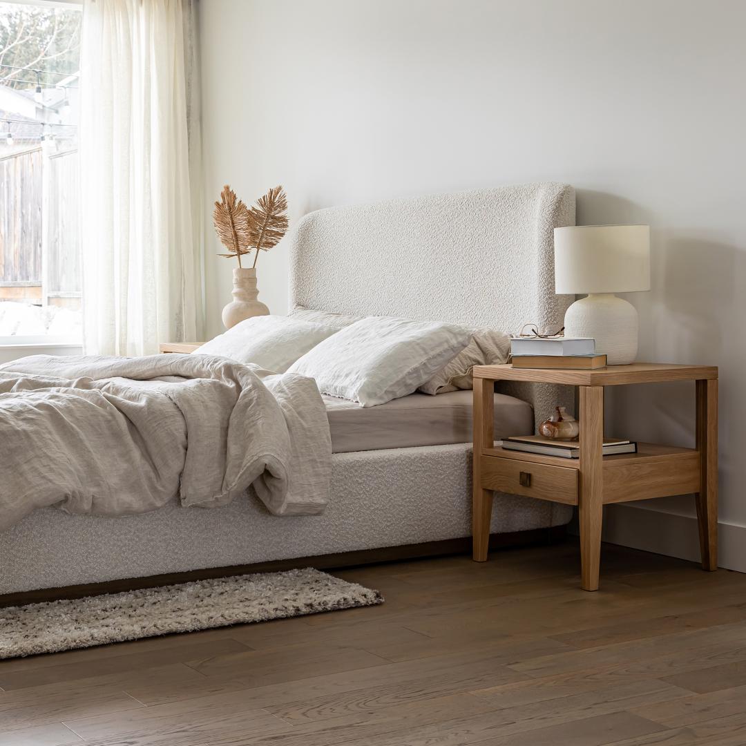 baseFaye Queen Bed Short - Off White - Dekor Butik