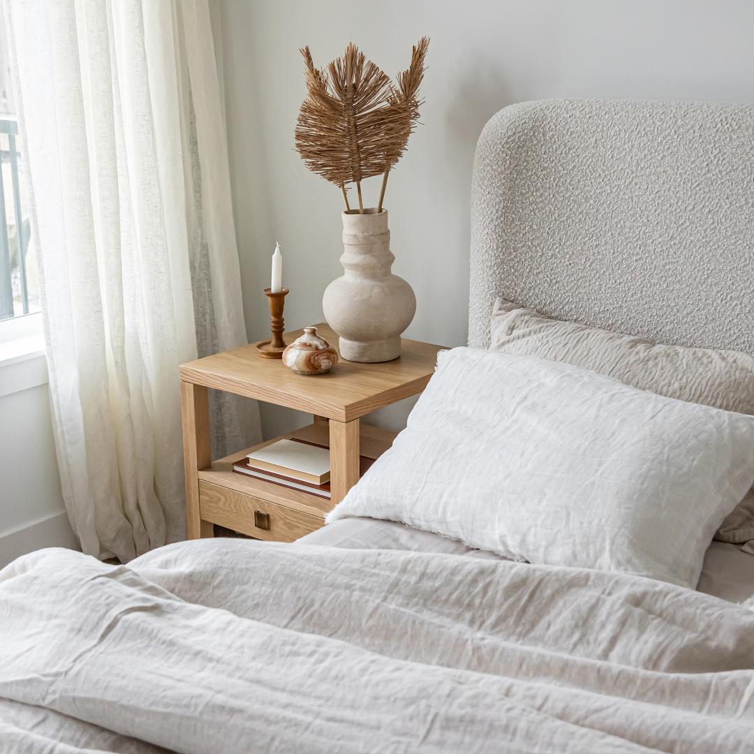 baseFaye Queen Bed Short - Off White - Dekor Butik