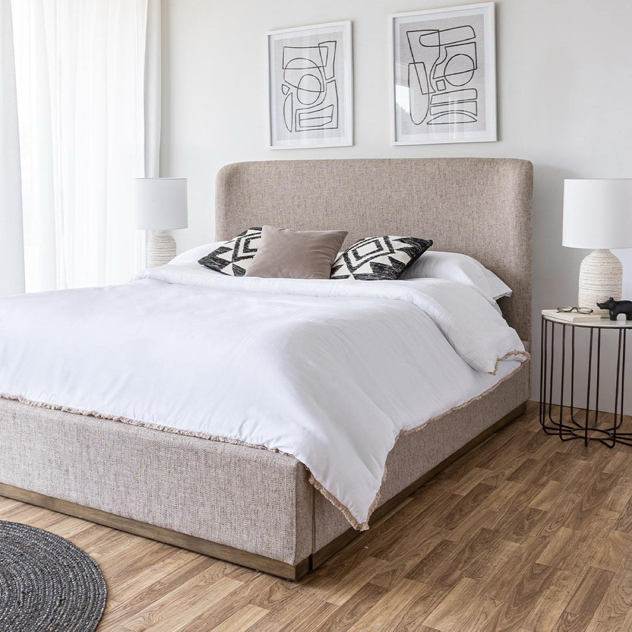 baseFaye Queen Bed Short - Perfect Taupe - Dekor Butik