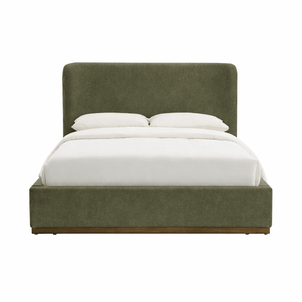 Faye Queen Storage Bed Short - Velvet Fern - Dekor Butik