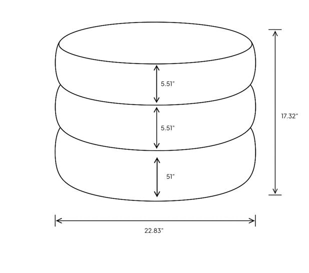 baseFiel Ottoman - Faux Mohair Ecru - Dekor Butik