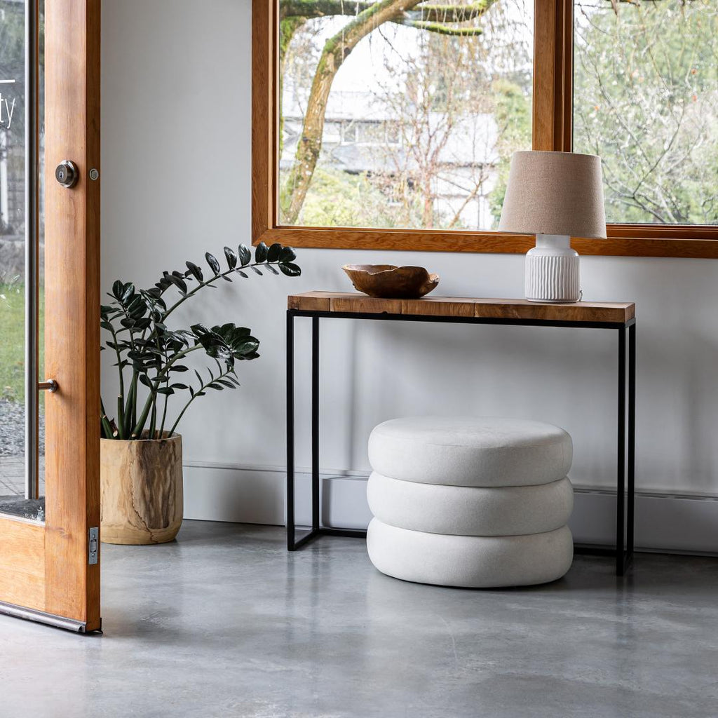 baseFiel Ottoman - Faux Mohair Ecru - Dekor Butik