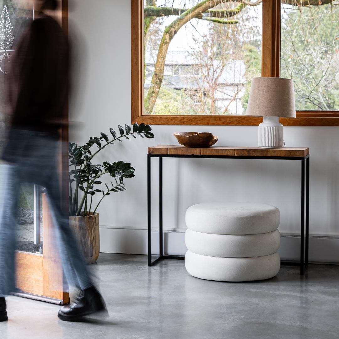 baseFiel Ottoman - Faux Mohair Ecru - Dekor Butik