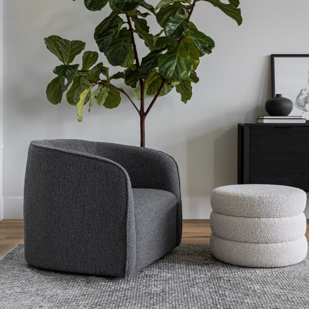 baseFiel Ottoman - Off White Boucle - S - Dekor Butik