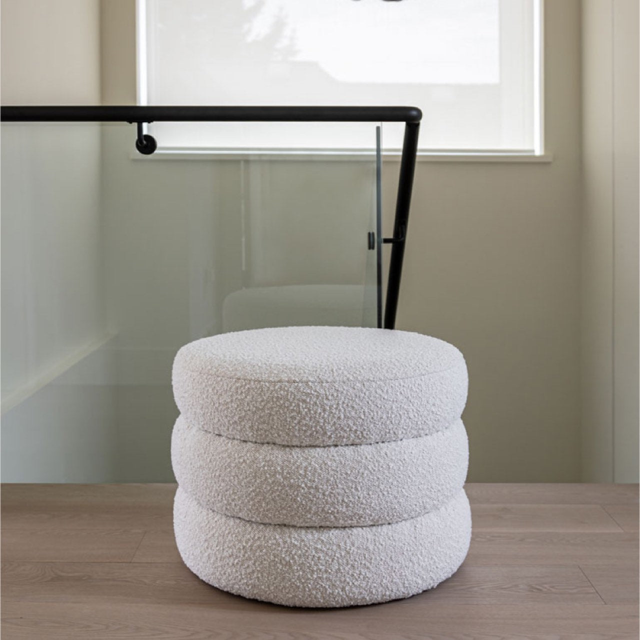 baseFiel Ottoman - Off White Boucle - S - Dekor Butik