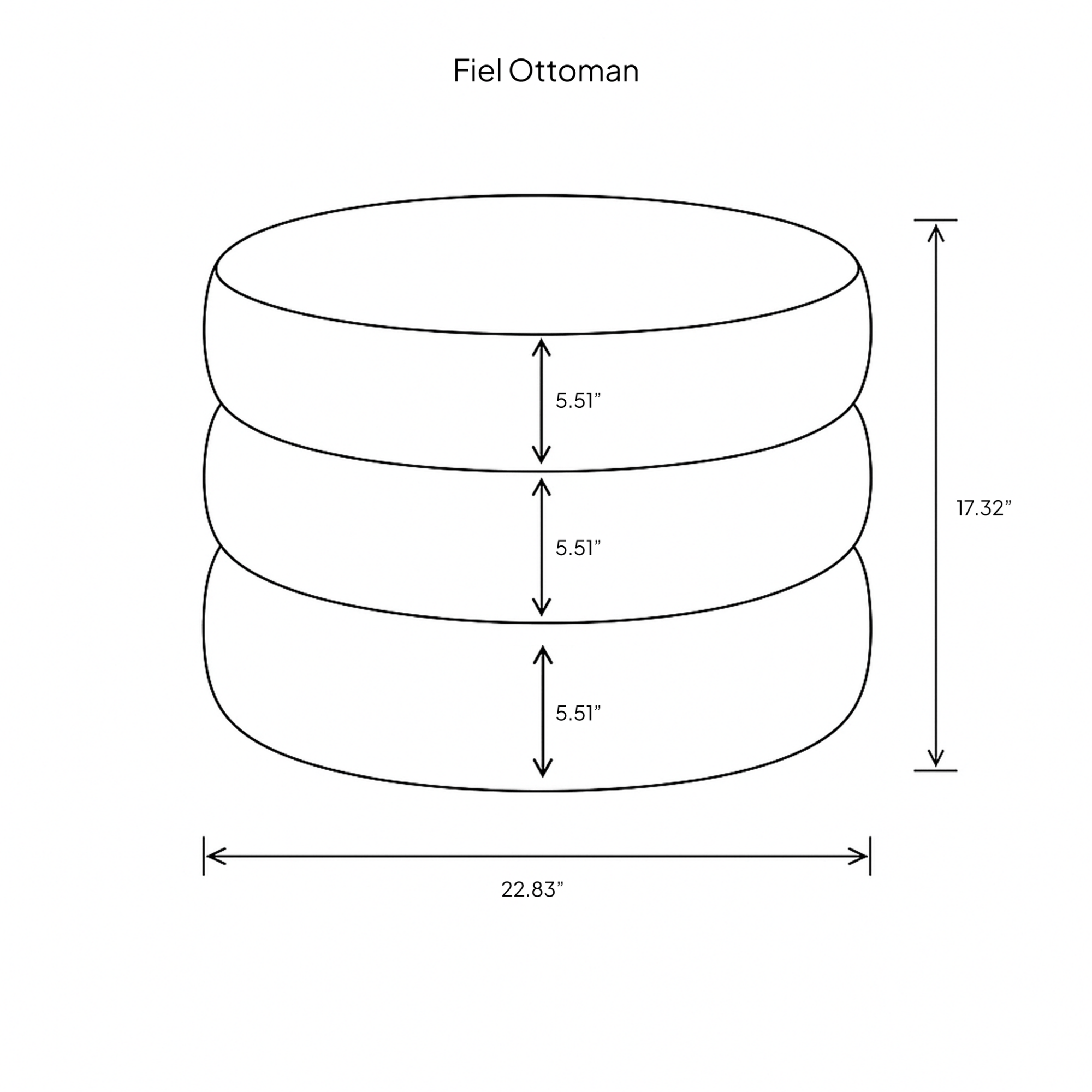 baseFiel Ottoman - Truffle - Dekor Butik