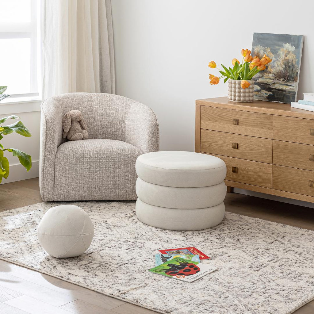 baseFiel Ottoman - Velvet Ecru - Dekor Butik