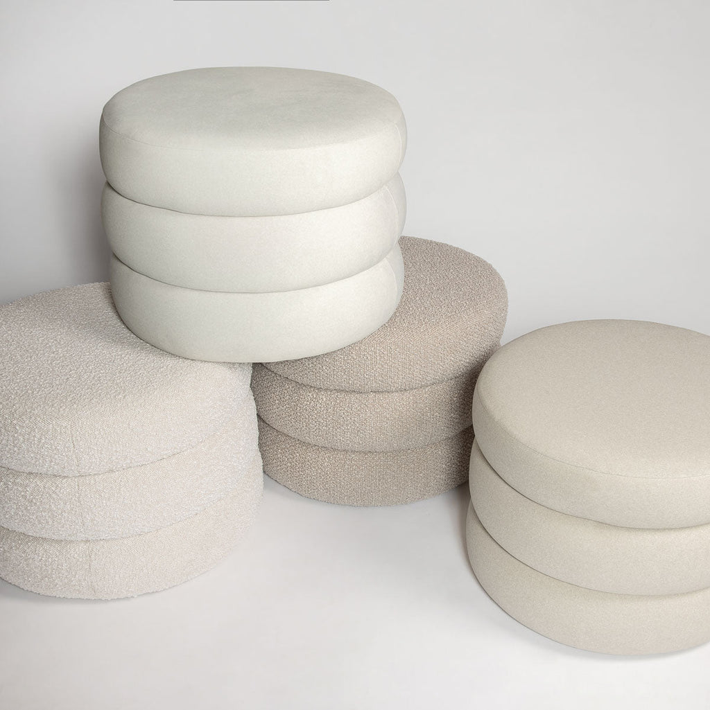 baseFiel Ottoman - Velvet Ecru - Dekor Butik