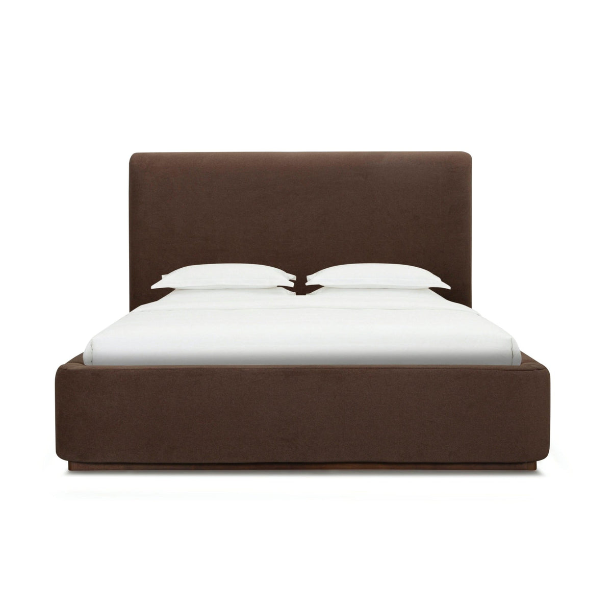 Filly Queen Bed - Velvet Coffee - Dekor Butik