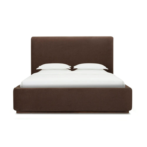 Filly Queen Bed - Velvet Coffee - Dekor Butik