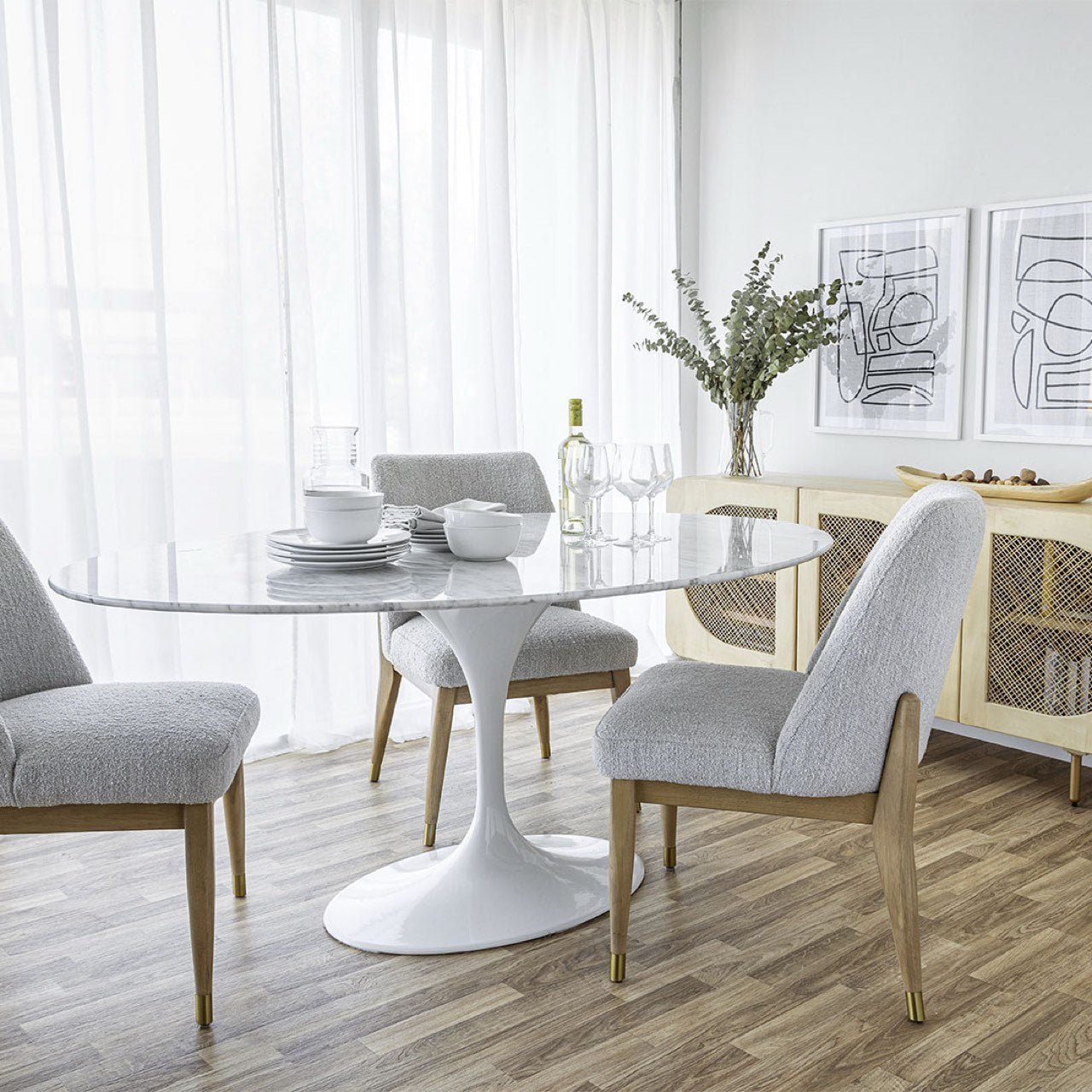 baseFlute Condo Dining Table - Oval - Dekor Butik