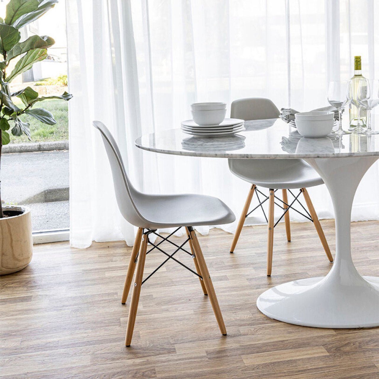 baseFlute Dining Table - Round - Dekor Butik