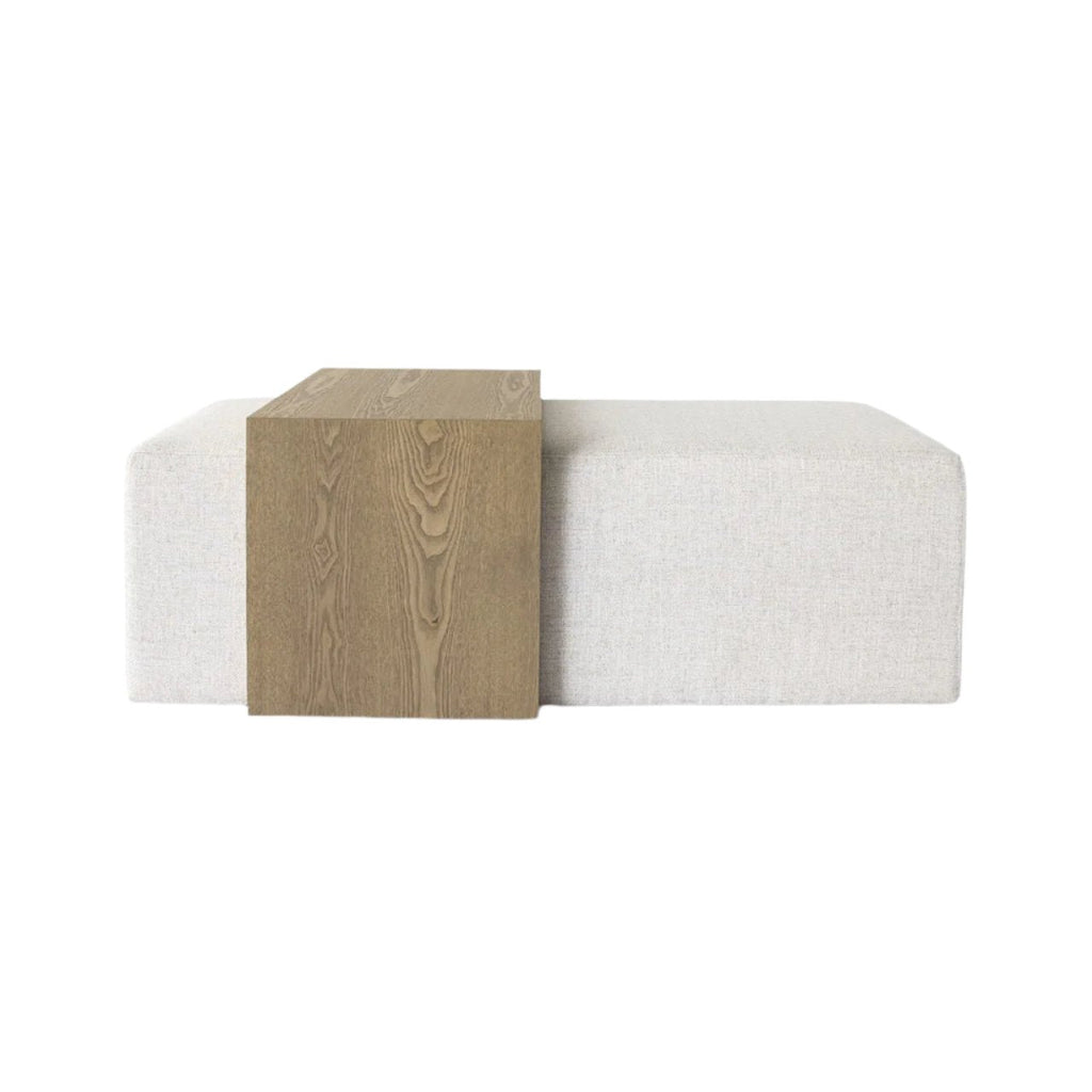 baseForest Coffee Ottoman - Cream and Blonde Oak - Dekor Butik