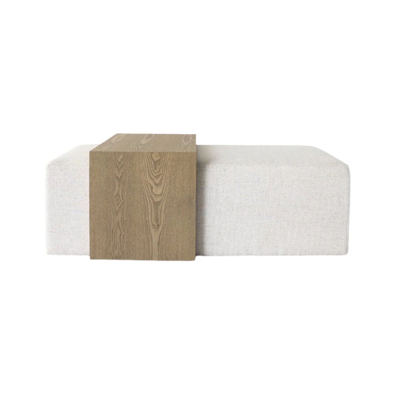 baseForest Coffee Ottoman - Cream and Blonde Oak - Dekor Butik
