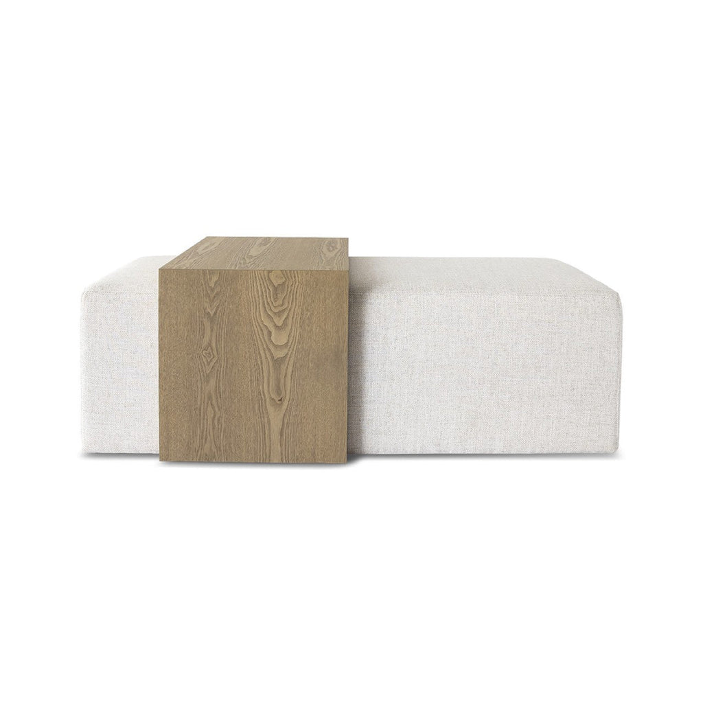 baseForest Coffee Ottoman - Cream and Blonde Oak - Dekor Butik