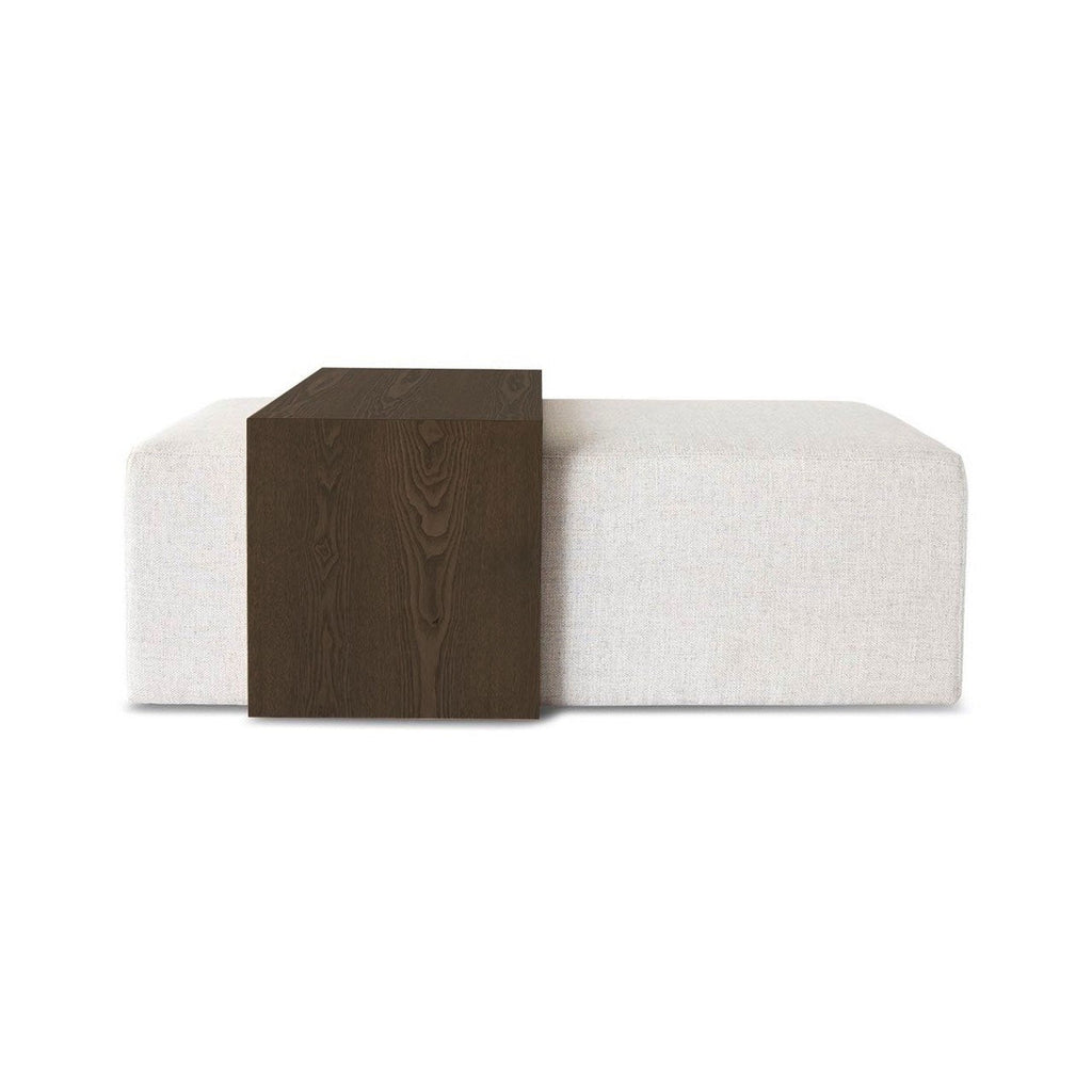 baseForest Coffee Ottoman - Cream and Dark Brown - Dekor Butik