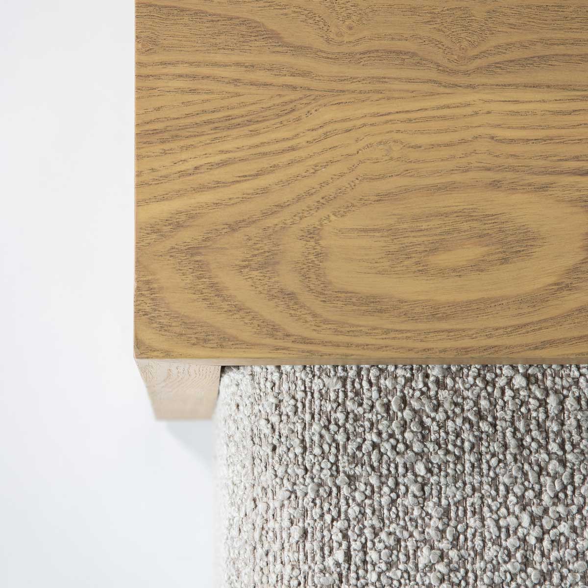 baseForest Coffee Ottoman - Truffle Boucle and Blonde Oak - Dekor Butik