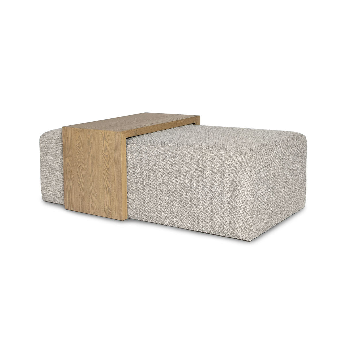 baseForest Coffee Ottoman - Truffle Boucle and Blonde Oak - Dekor Butik