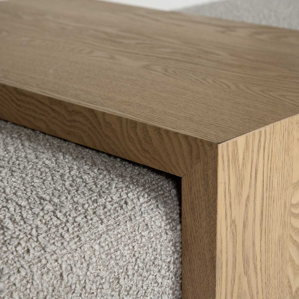 baseForest Coffee Ottoman - Truffle Boucle and Blonde Oak - Dekor Butik