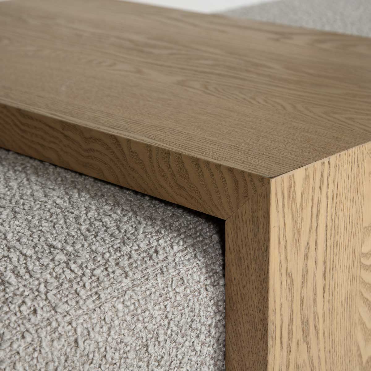 baseForest Coffee Ottoman - Truffle Boucle and Blonde Oak - Dekor Butik