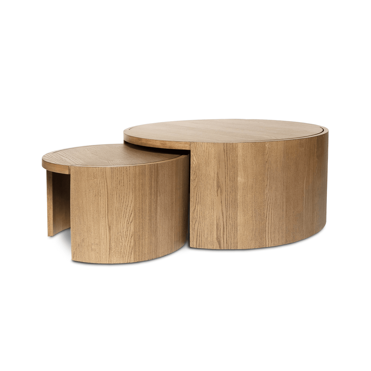 Forma Nesting Coffee Tables (Set of 2) - Rustic Oak - Dekor Butik